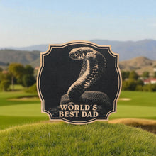 Load image into Gallery viewer, Sign - Black - Worlds best dad with Snake