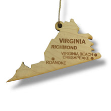 Load image into Gallery viewer, Ornament - CUSTOM - Virginia State with Cities