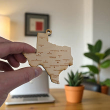 Load image into Gallery viewer, Ornament - CUSTOM - Texas State with Cities