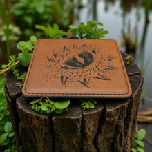 Load image into Gallery viewer, Coaster - Dragons Eye - SET OF 2 - Leather or Stitched Cork