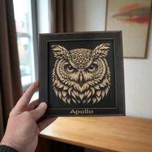 Load image into Gallery viewer, Framed Art - PERSONALIZED - CUSTOM - Owl