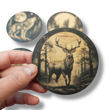 Load image into Gallery viewer, Ornament - Black - Woods at Night SET of 4