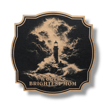 Load image into Gallery viewer, Sign - Black - Worlds brightest mom with lighthouse