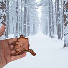 Load image into Gallery viewer, Ornament - CUSTOM - Alaska State with Cities