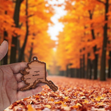 Load image into Gallery viewer, Ornament - CUSTOM - Alaska State with Cities