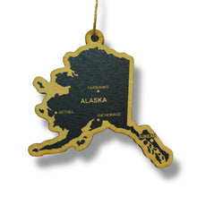 Load image into Gallery viewer, Ornament - CUSTOM - Alaska State with Cities