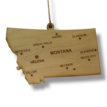Load image into Gallery viewer, Ornament - CUSTOM - Montana State with Cities