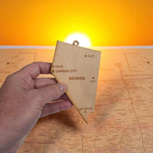 Load image into Gallery viewer, Ornament - CUSTOM - Nevada State with Cities
