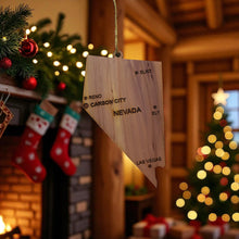 Load image into Gallery viewer, Ornament - CUSTOM - Nevada State with Cities