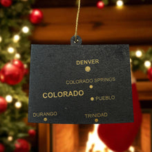 Load image into Gallery viewer, Ornament - CUSTOM - Colorado State with Cities