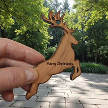 Load image into Gallery viewer, Reindeer Merry Christmas - Cedar Ornament
