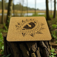 Load image into Gallery viewer, Coaster - Dragons Eye - SET OF 2 - Leather or Stitched Cork