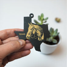 Load image into Gallery viewer, Ornament - Black - Texas with Horse
