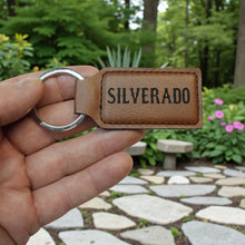 Load image into Gallery viewer, Keychain - Rectangle - Silverado - Leather