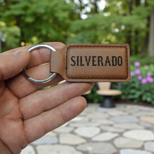 Load image into Gallery viewer, Keychain - Rectangle - Silverado - Leather