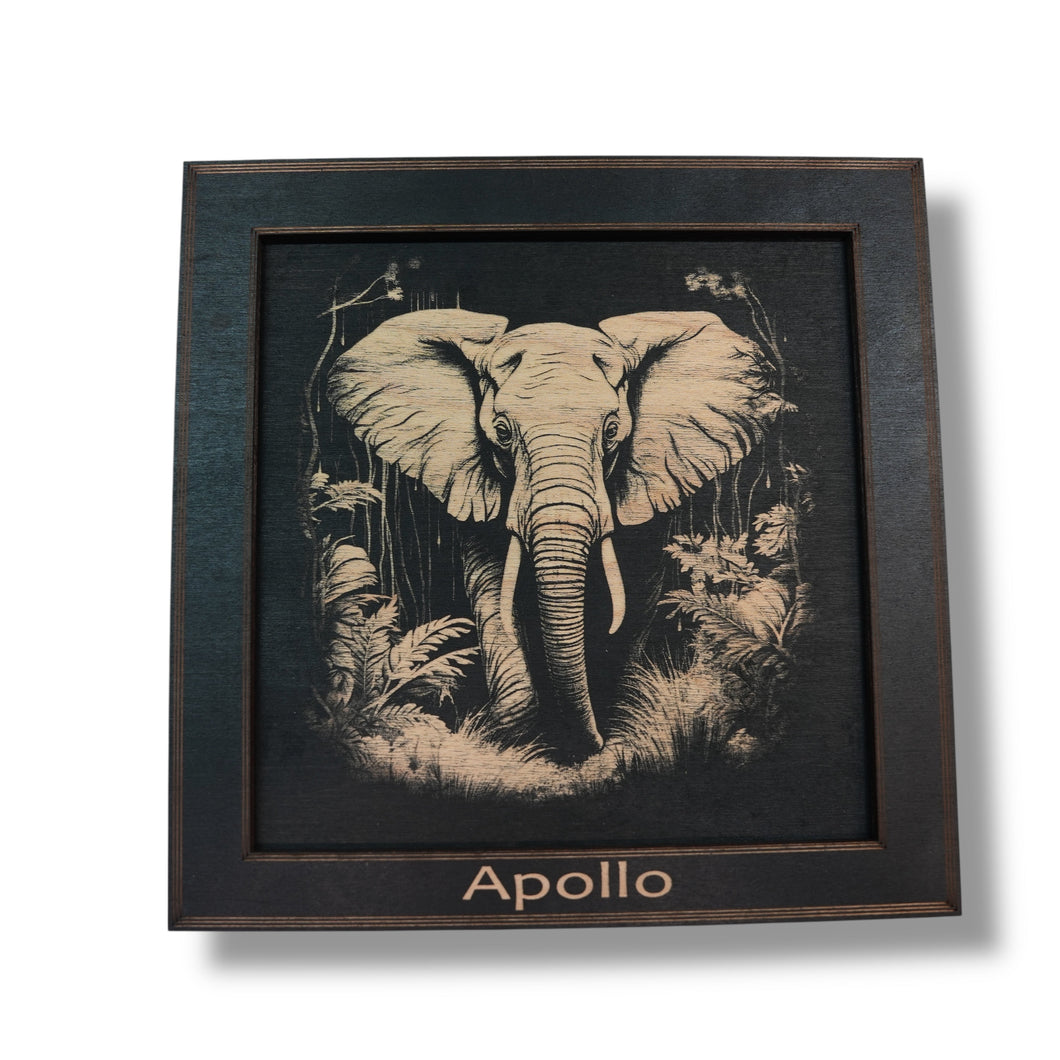 Framed Art - PERSONALIZED - CUSTOM - Elephant