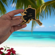 Load image into Gallery viewer, Ornament - CUSTOM - Alaska State with Cities