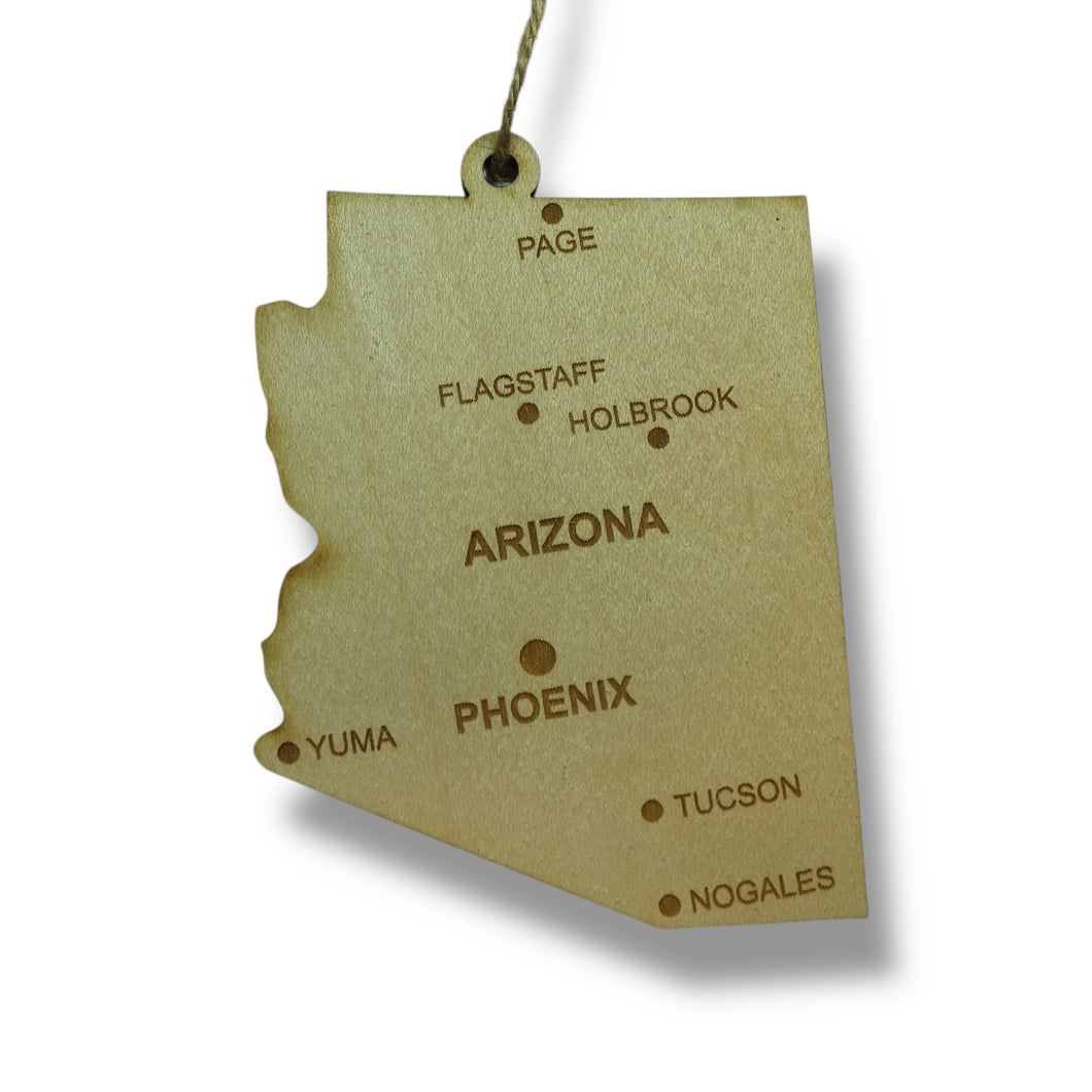 Ornament - CUSTOM - Arizona State with Cities