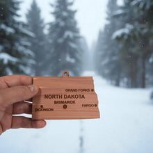 Load image into Gallery viewer, Ornament - CUSTOM - North Dakota State with Cities