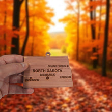 Load image into Gallery viewer, Ornament - CUSTOM - North Dakota State with Cities