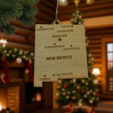 Load image into Gallery viewer, Ornament - CUSTOM - New Mexico State with Cities