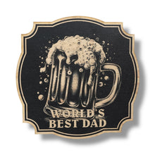 Load image into Gallery viewer, Sign - Black - Worlds best dad with beer mug