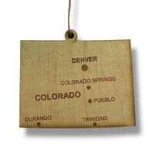 Load image into Gallery viewer, Ornament - CUSTOM - Colorado State with Cities