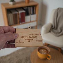 Load image into Gallery viewer, Ornament - CUSTOM - North Dakota State with Cities