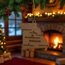 Load image into Gallery viewer, Ornament - CUSTOM - Missouri State with Cities