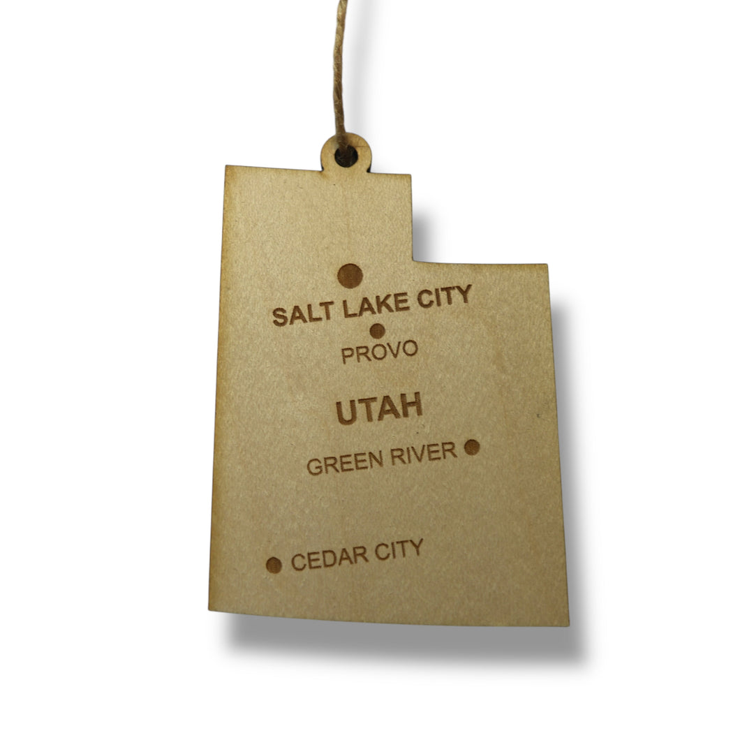 Ornament - CUSTOM - Utah State with Cities
