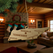 Load image into Gallery viewer, Ornament - CUSTOM - Tennessee State with Cities