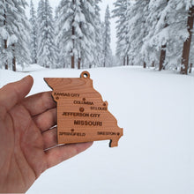 Load image into Gallery viewer, Ornament - CUSTOM - Missouri State with Cities