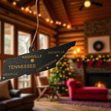 Load image into Gallery viewer, Ornament - CUSTOM - Tennessee State with Cities