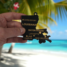 Load image into Gallery viewer, Ornament - CUSTOM - Louisiana State with Cities