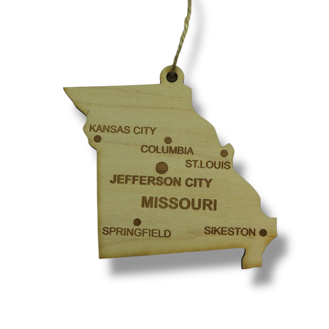 Ornament - CUSTOM - Missouri State with Cities