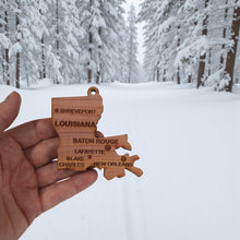 Load image into Gallery viewer, Ornament - CUSTOM - Louisiana State with Cities