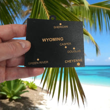 Load image into Gallery viewer, Ornament - CUSTOM - Wyoming State with Cities