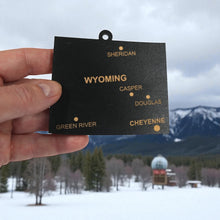 Load image into Gallery viewer, Ornament - CUSTOM - Wyoming State with Cities