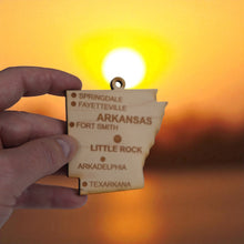 Load image into Gallery viewer, Ornament - CUSTOM - Arkansas State with Cities