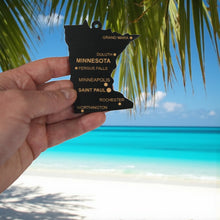 Load image into Gallery viewer, Ornament - CUSTOM - Minnesota State with Cities