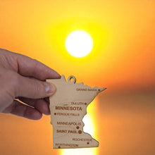 Load image into Gallery viewer, Ornament - CUSTOM - Minnesota State with Cities