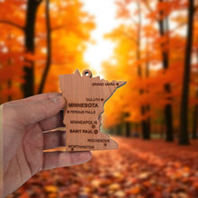 Load image into Gallery viewer, Ornament - CUSTOM - Minnesota State with Cities
