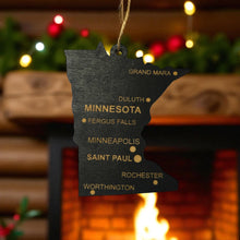 Load image into Gallery viewer, Ornament - CUSTOM - Minnesota State with Cities