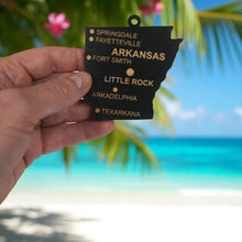 Load image into Gallery viewer, Ornament - CUSTOM - Arkansas State with Cities