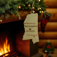 Load image into Gallery viewer, Ornament - CUSTOM - Mississippi State with Cities