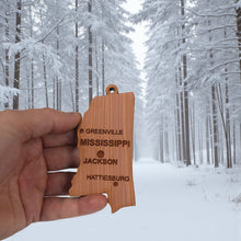 Load image into Gallery viewer, Ornament - CUSTOM - Mississippi State with Cities