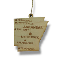 Load image into Gallery viewer, Ornament - CUSTOM - Arkansas State with Cities