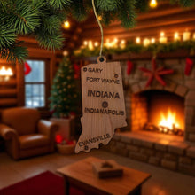 Load image into Gallery viewer, Ornament - CUSTOM - Indiana State with Cities