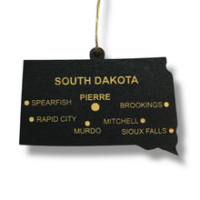 Load image into Gallery viewer, Ornament - CUSTOM - South Dakota State with Cities
