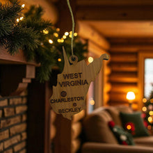 Load image into Gallery viewer, Ornament - CUSTOM - West Virginia State with Cities